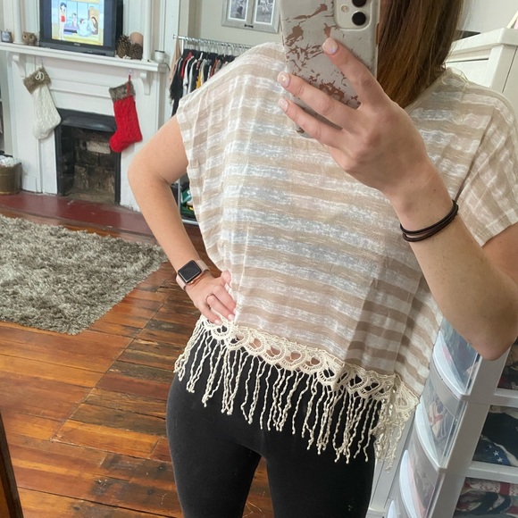 Boho Chic Poncho Style Top - Picture 5 of 5